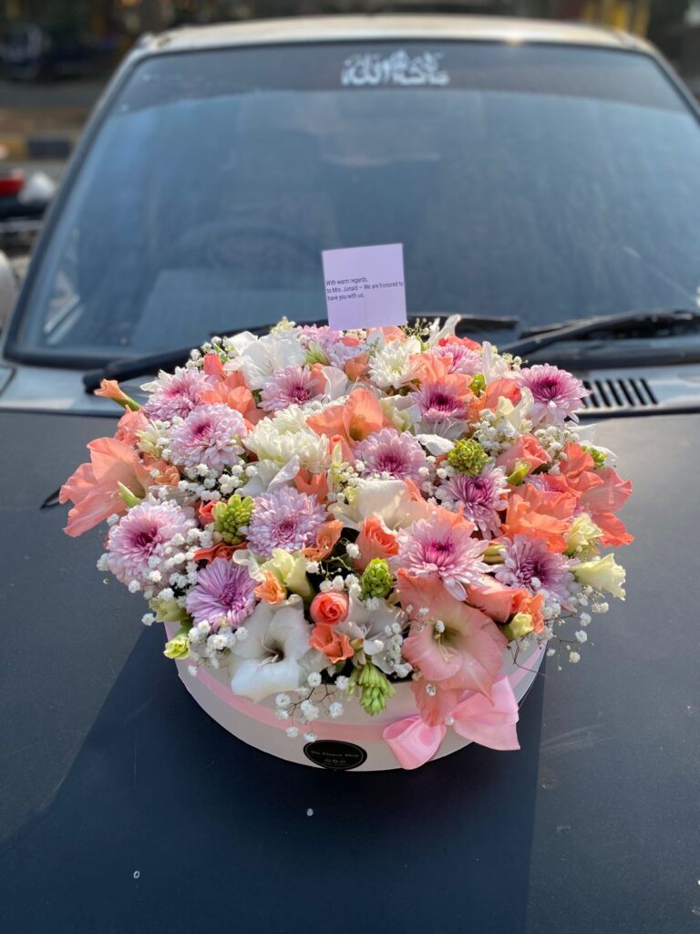 Luxe Garden Round Box Arrangement