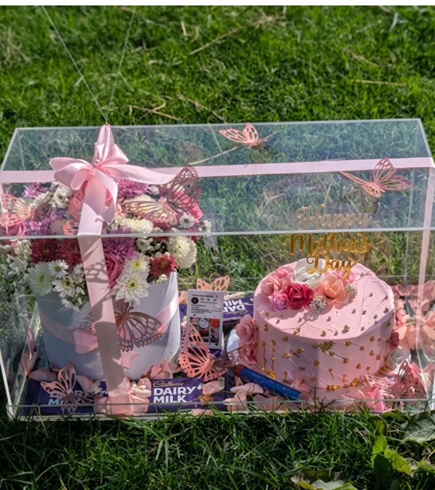 Acrylic box,cake and flower box