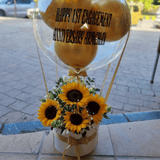 The Ultimate Sunshine Box: Sunflowers & Gold Balloons