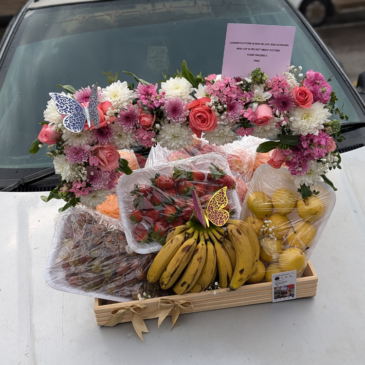 Special Fruit & Flowers Basket – A Gift of Health & Blessings
