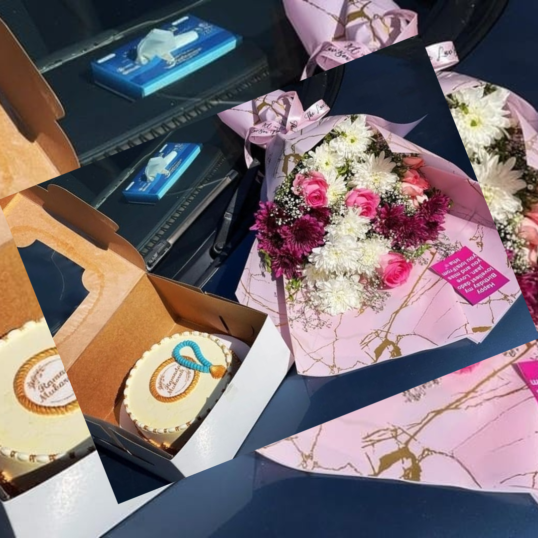 Ramadan Mubarak Cake & Imported Flower Bouquet – A Blessed Celebration Gift 🎁