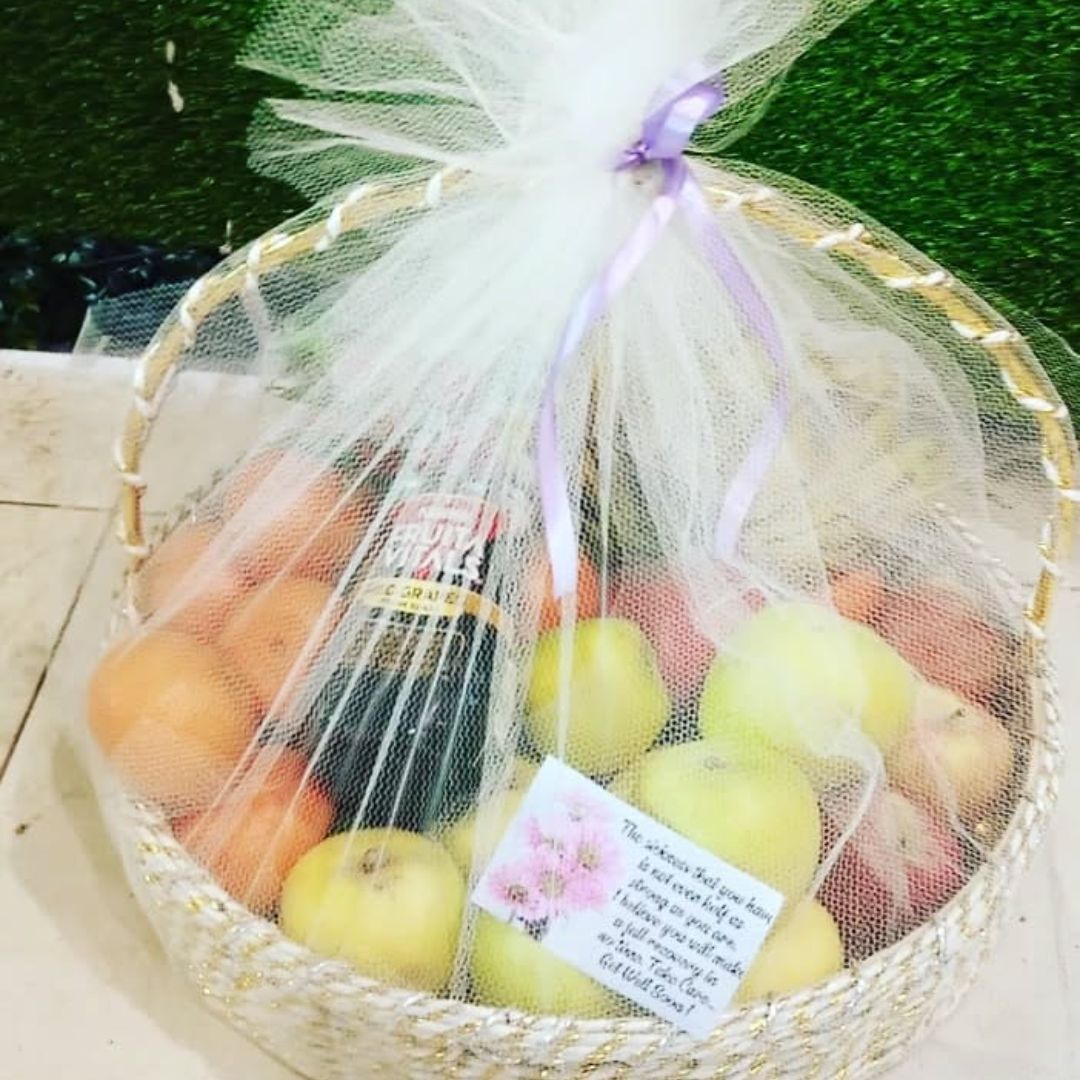 Fresh Fruit Basket with Juice – Perfect Iftar Special Gift