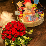 Chocolate Basket & Flowers Bouquet – The Perfect Ramadan Mubarak Gift