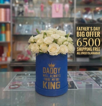 White Roses Box for Dad