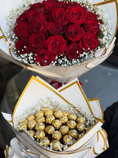 Red Roses & Ferrero Rochers Bouquet