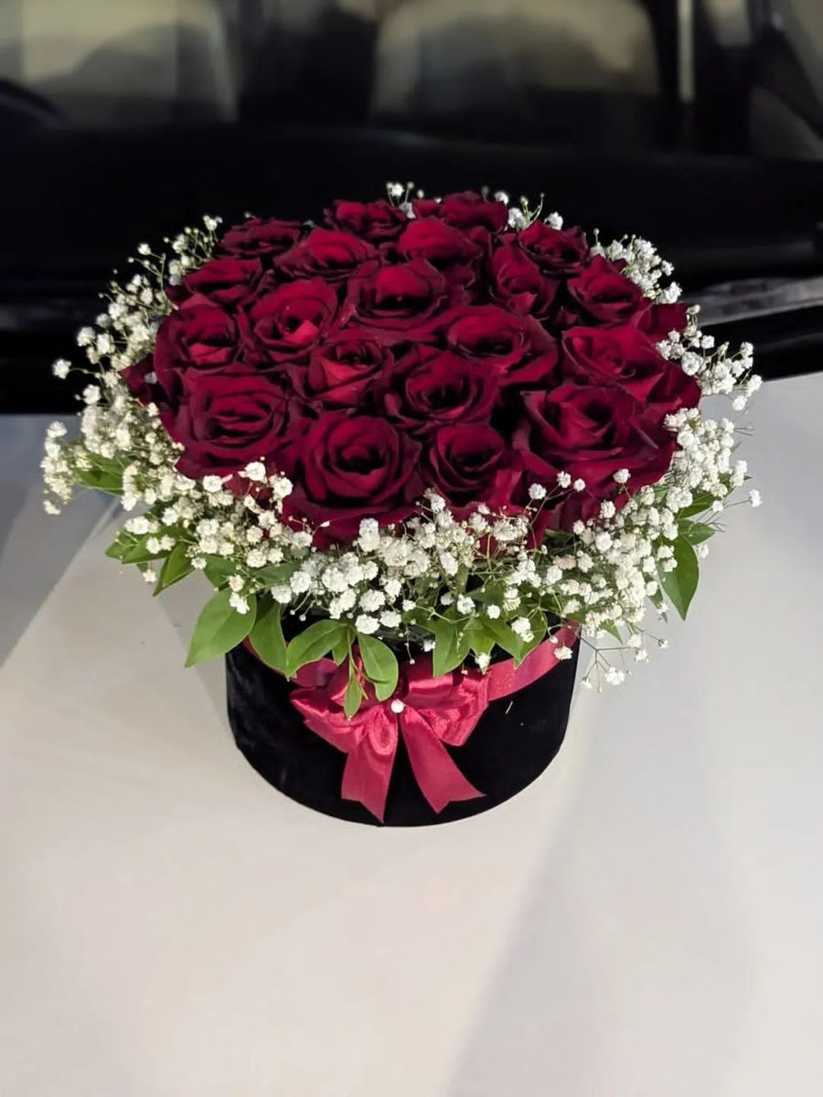 Red Imported  Roses Box