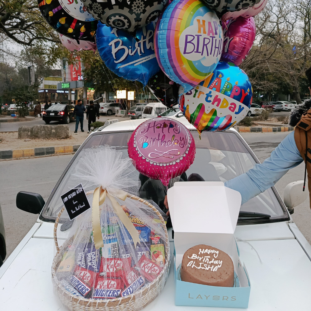 Perfect Birthday Gift Set for Kids – Chocolates,Snacks,Cake & Balloons |Same Day Delivery