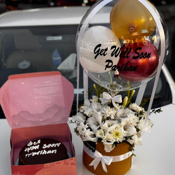 Get Well Soon Special – Cake & Balloon Box