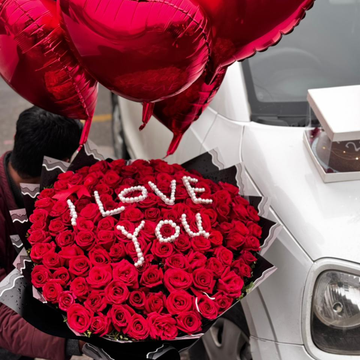 “I Love You” Red Roses Bouquet – Valentine’s Special