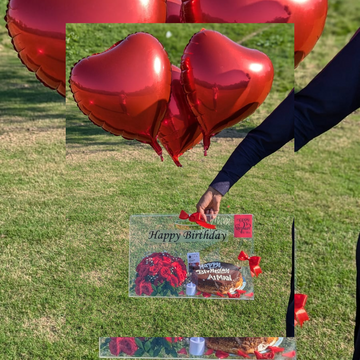 Acrylic Handbag With Fresh Flowers🌹&Cake🎂for Her♥️