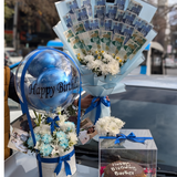 From Sister with Love: Acrylic Box, Cake & Money Bouquet