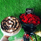 For the Best Appi: A Beautiful Flowers Bouquet & Delicious Cake Treat