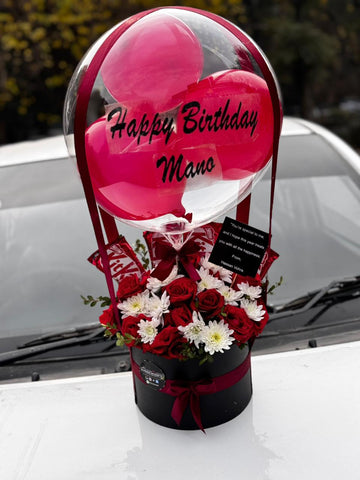 KitKat & Chrysanthemum Flower Balloon Gift Combo